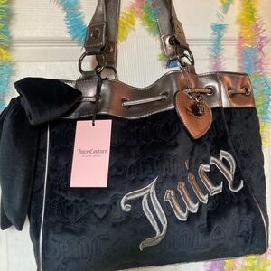 Juicy Couture Black and Metallic Tote